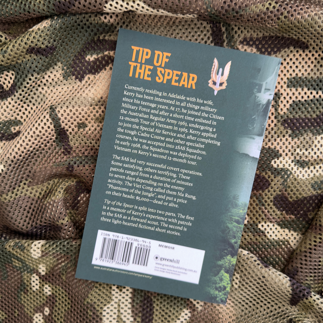 Tip of the Spear book by ninesixfour featuring camouflage pattern and military themes